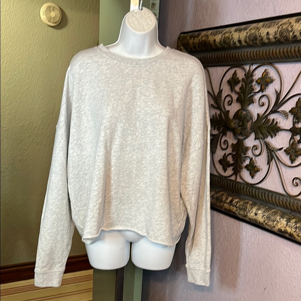 EUC Knix Cozy Grey Sweatshirt Long Sleeve / Cropped- Sz XXL